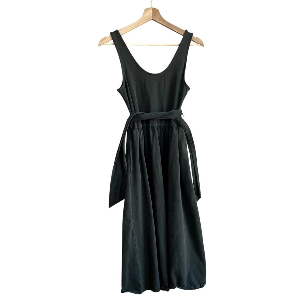 Who What Wear forest green midi dress pockets women's size XS cotton sundress